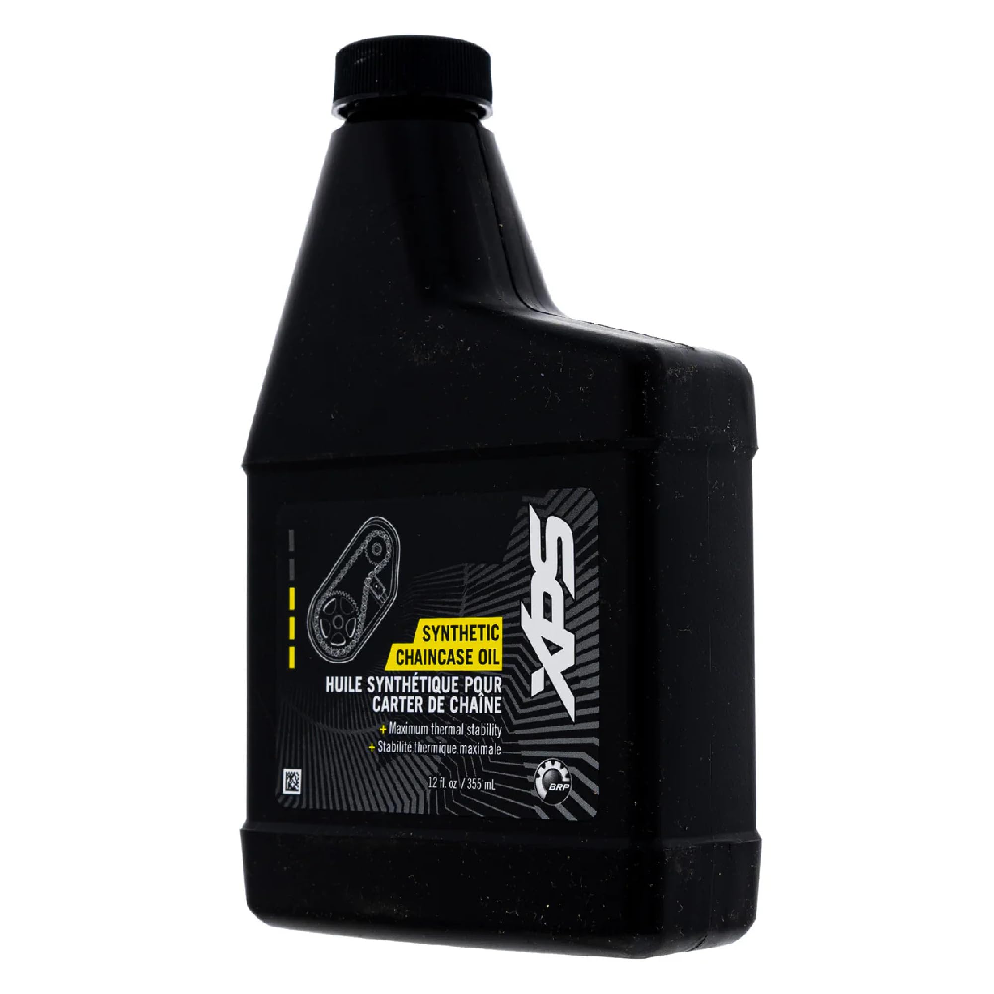 Seal area of BRP Ski-Doo XPS oil bottle emphasizing proper storage