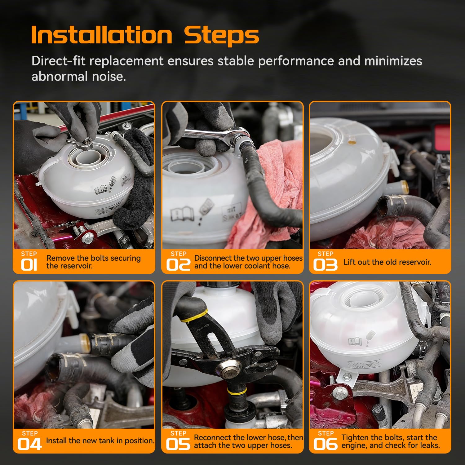 BRTEC coolant reservoir cap assembly photo illustrating installation-ready design.