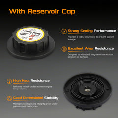 BRTEC coolant reservoir cap installed on a Ford F-Series demonstrates direct replacement.