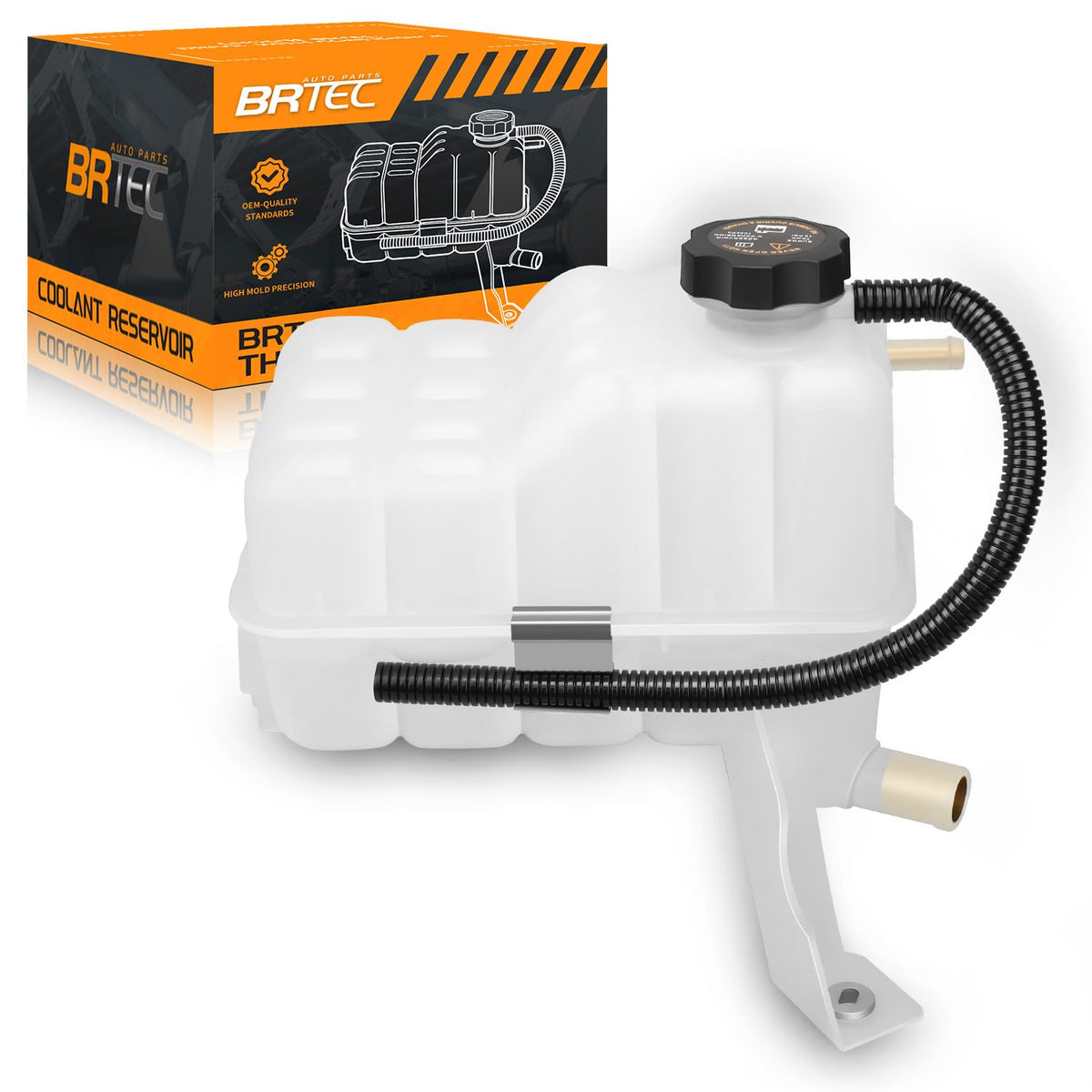 BRTEC engine coolant reservoir with cap and sensor on Chevy Silverado ensures compatibility.