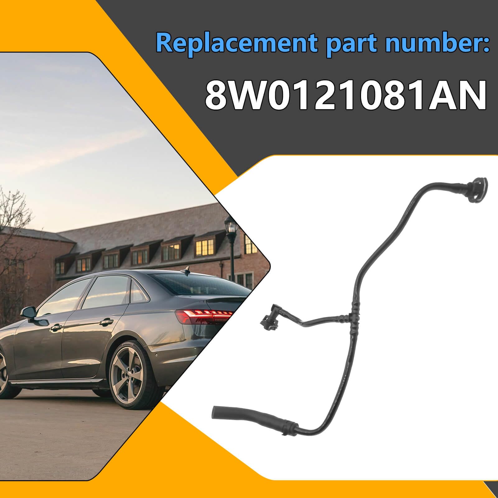 BSNOVT Coolant Expansion Tank Bypass Line directly replaces OE part.