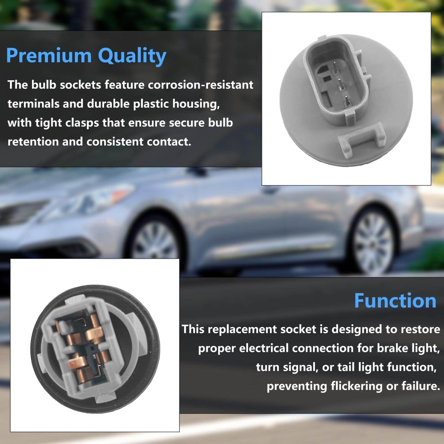BSNOVT durable-plastic-housing-socket showcases a snug fit and stable contact.