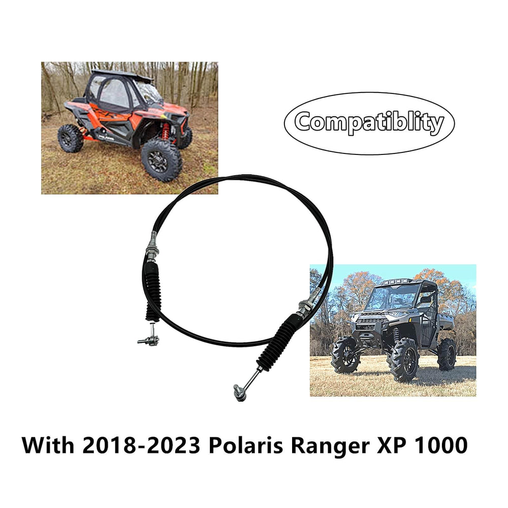 BSNOVT rugged gear shifter cable close-up highlights durable coating for harsh trails.