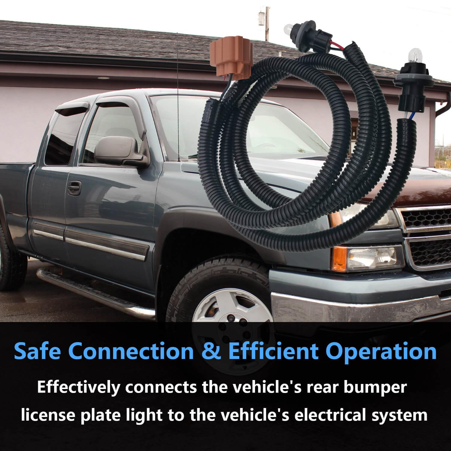 BSNOVT package includes one license plate light harness for easy swap