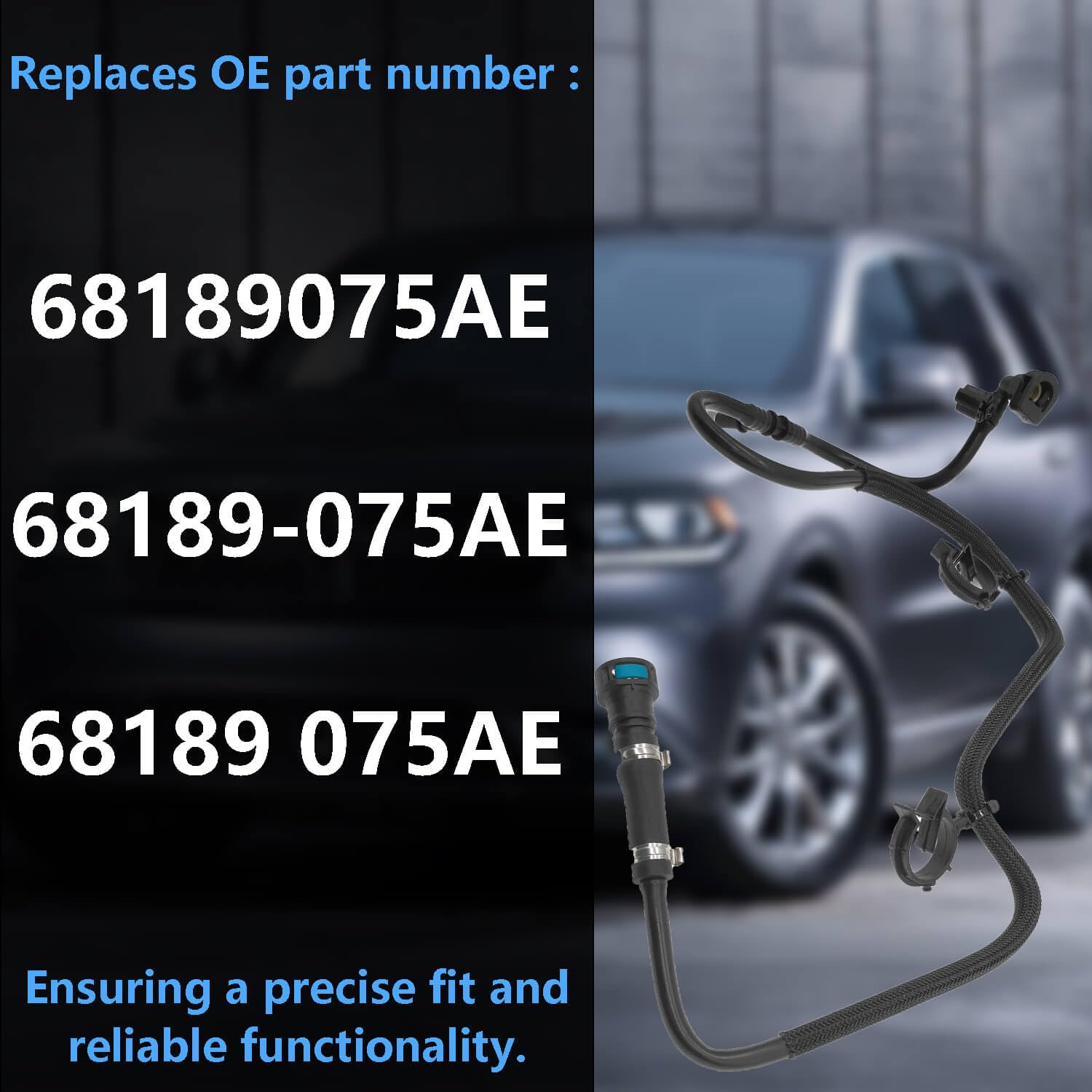 BSNOVT purge valve hose prevents vapor leaks for smoother engine operation.