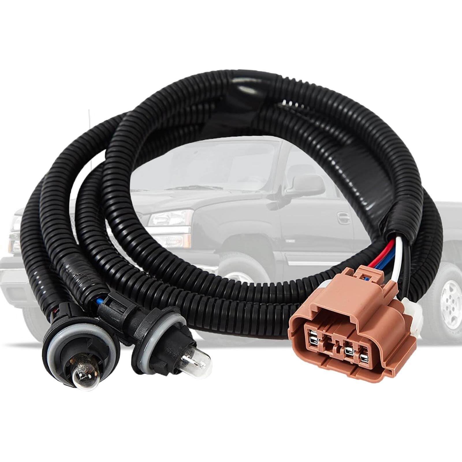 BSNOVT rear bumper license plate light harness for Chevy Silverado enhances plate illumination