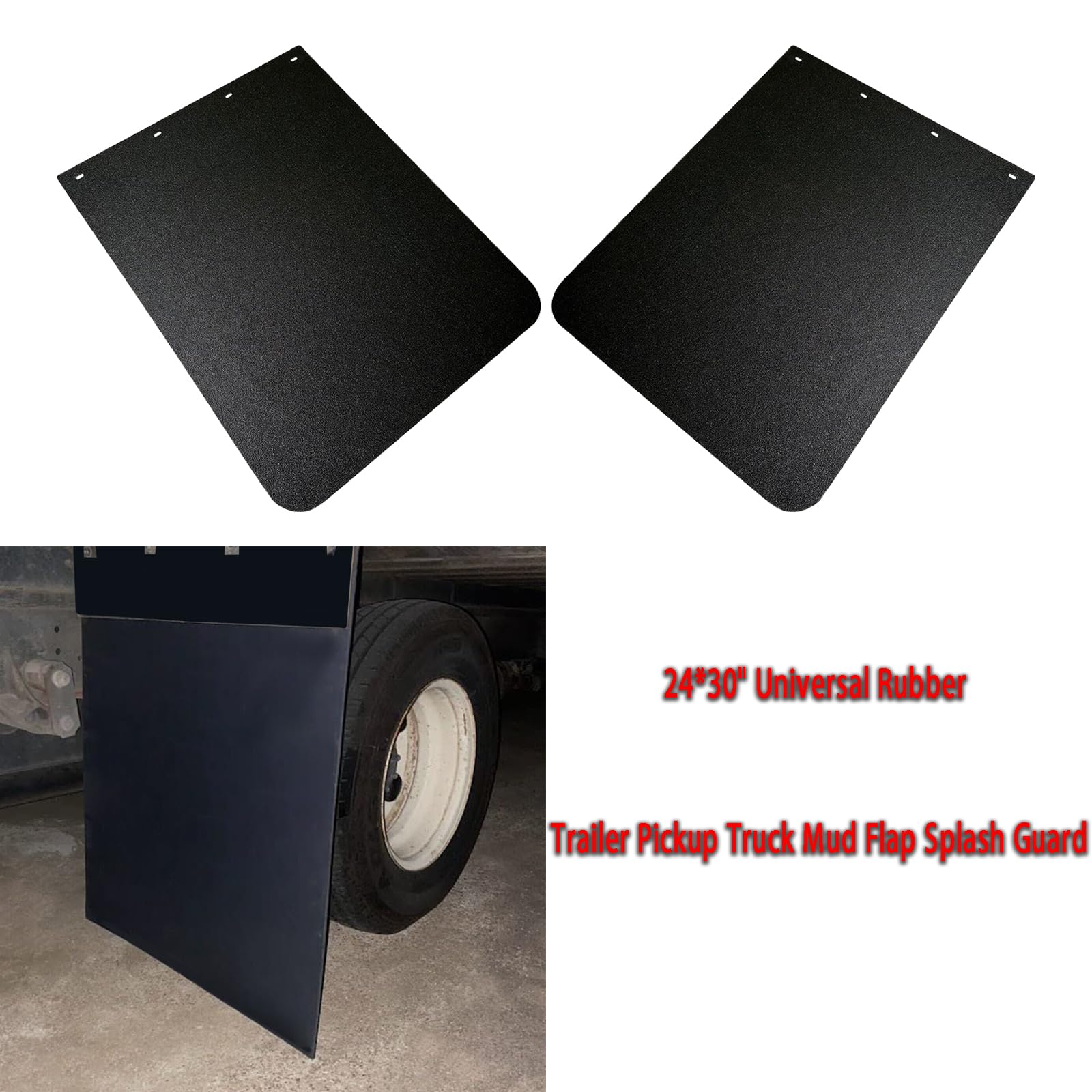 BST BSSP mud flap in snow resists buildup for clear spray control.