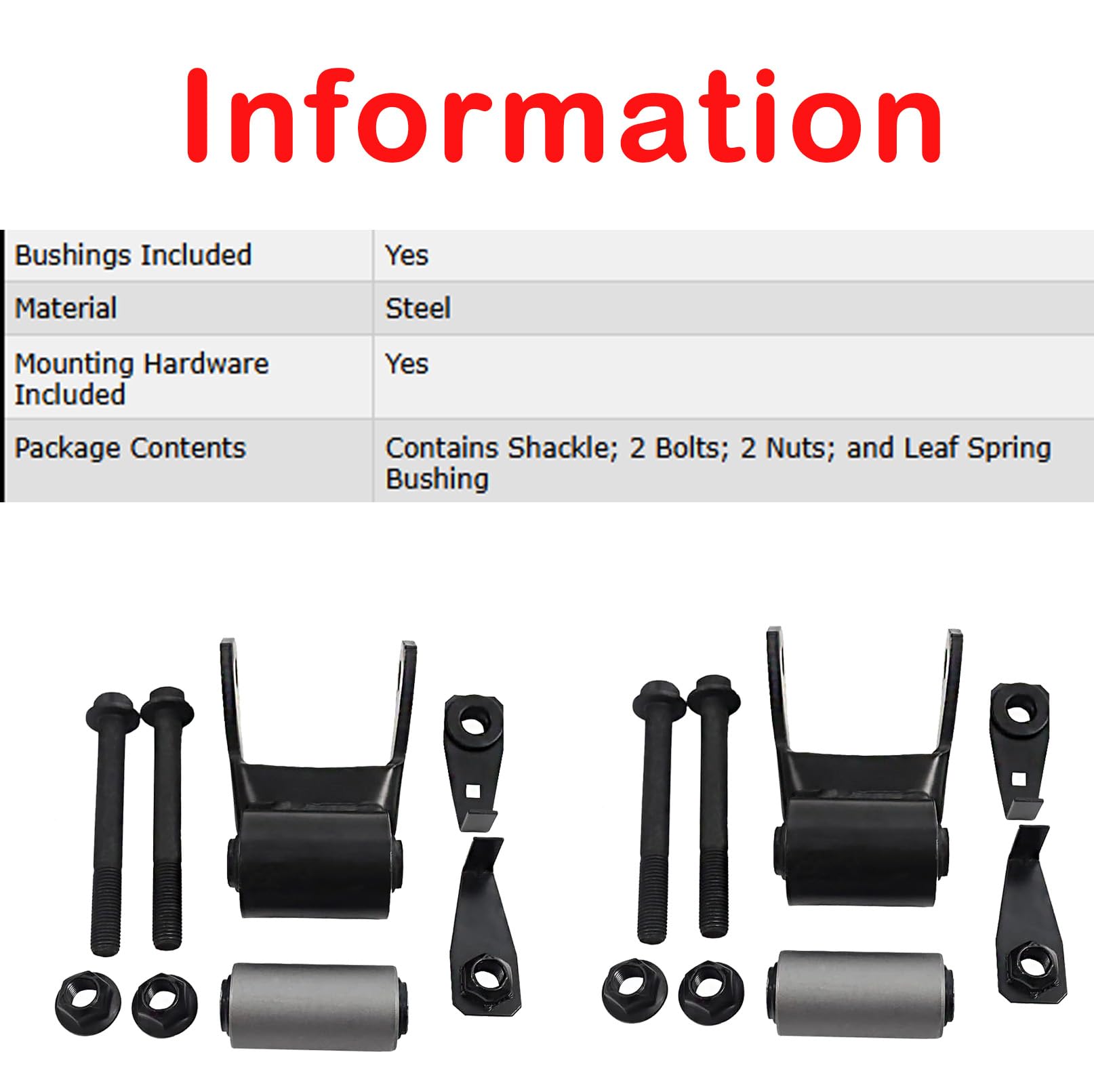 BST BSSP mounting bolts and nuts included for quick installation