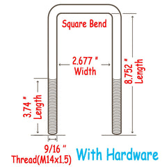BST BSSP zinc-coated U-bolts with hardware resist rust and corrosion.