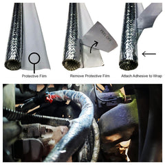 BSTFLEX adhesive wire heat shield wrap enables quick durable installation
