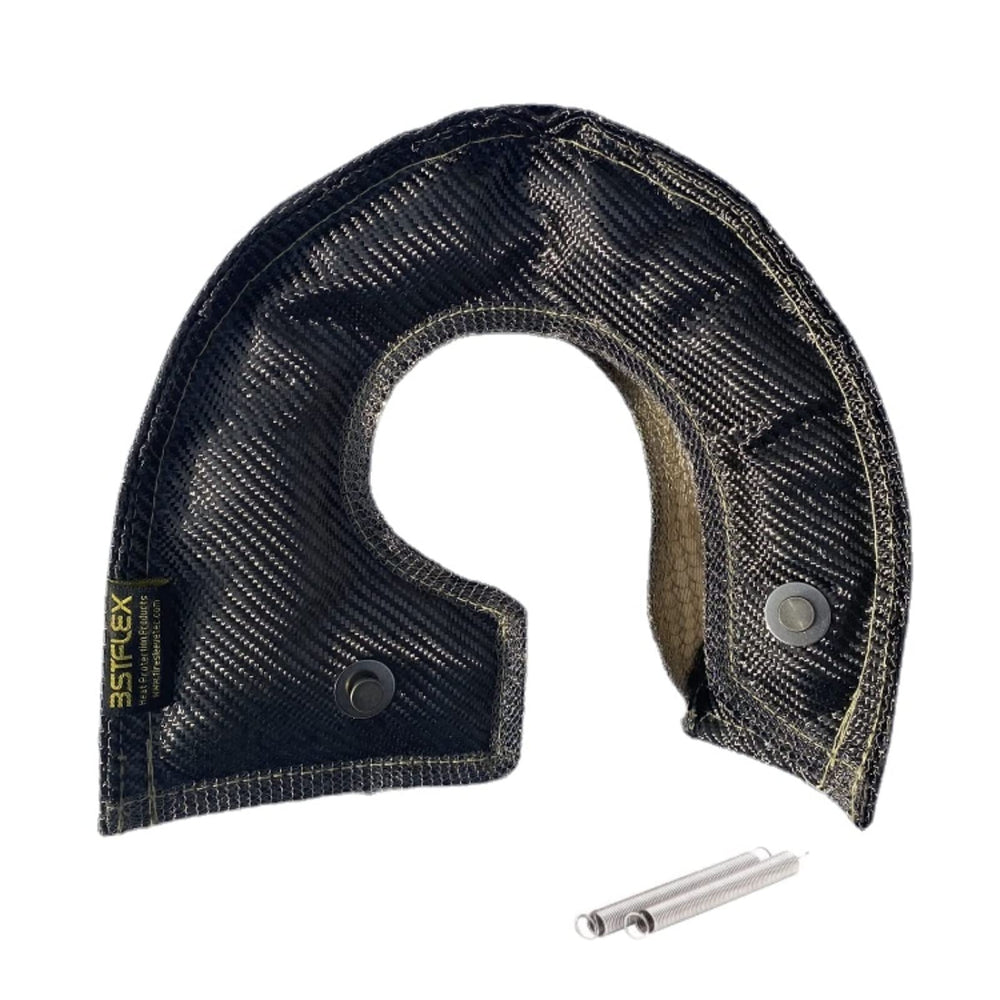 BSTFLEX turbo blanket close-up-fasteners-springs shows secure wrap for safe fit.