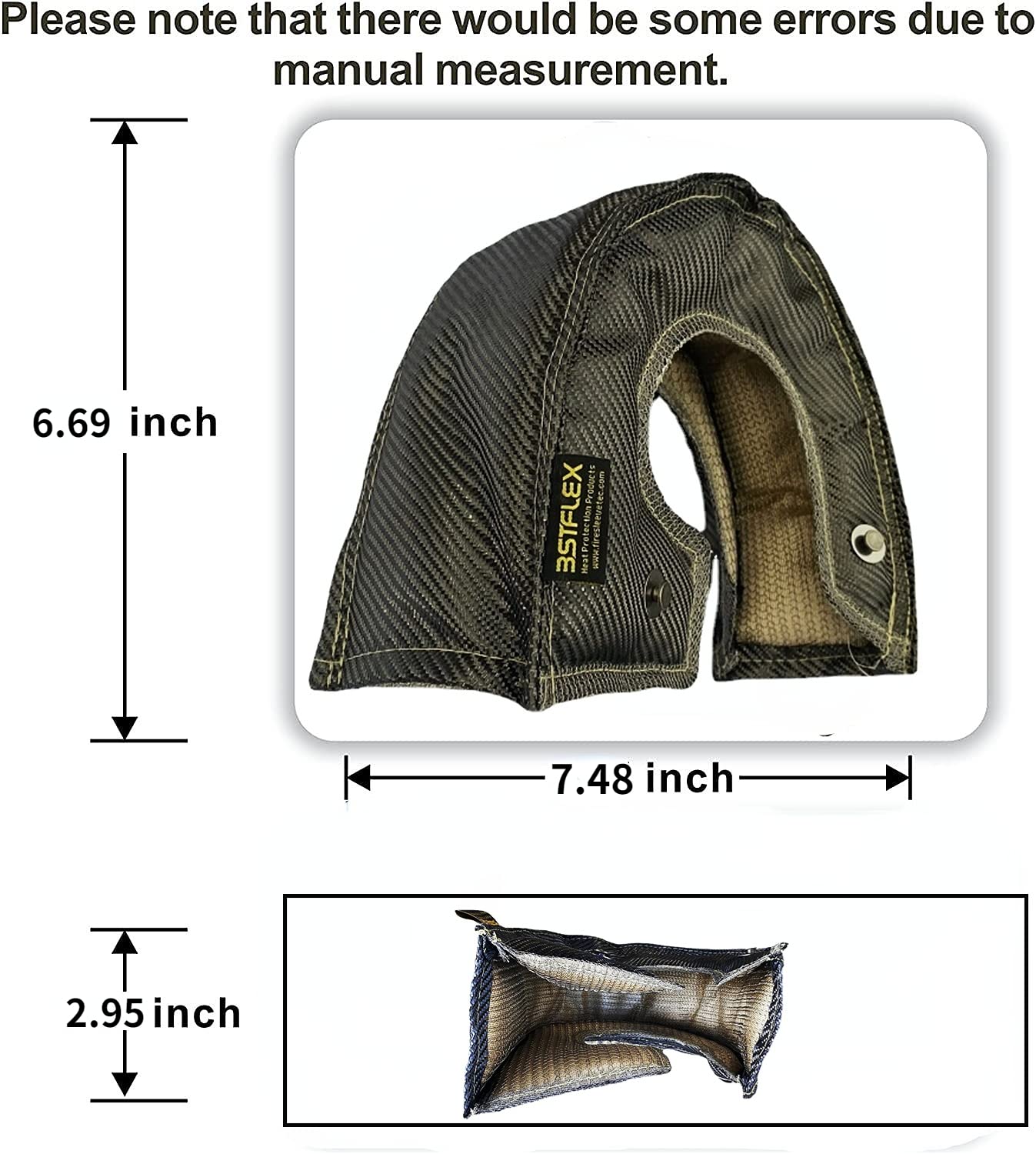 BSTFLEX turbo blanket outer-carbon-fiber-shell provides durable heat shielding for engine bay.