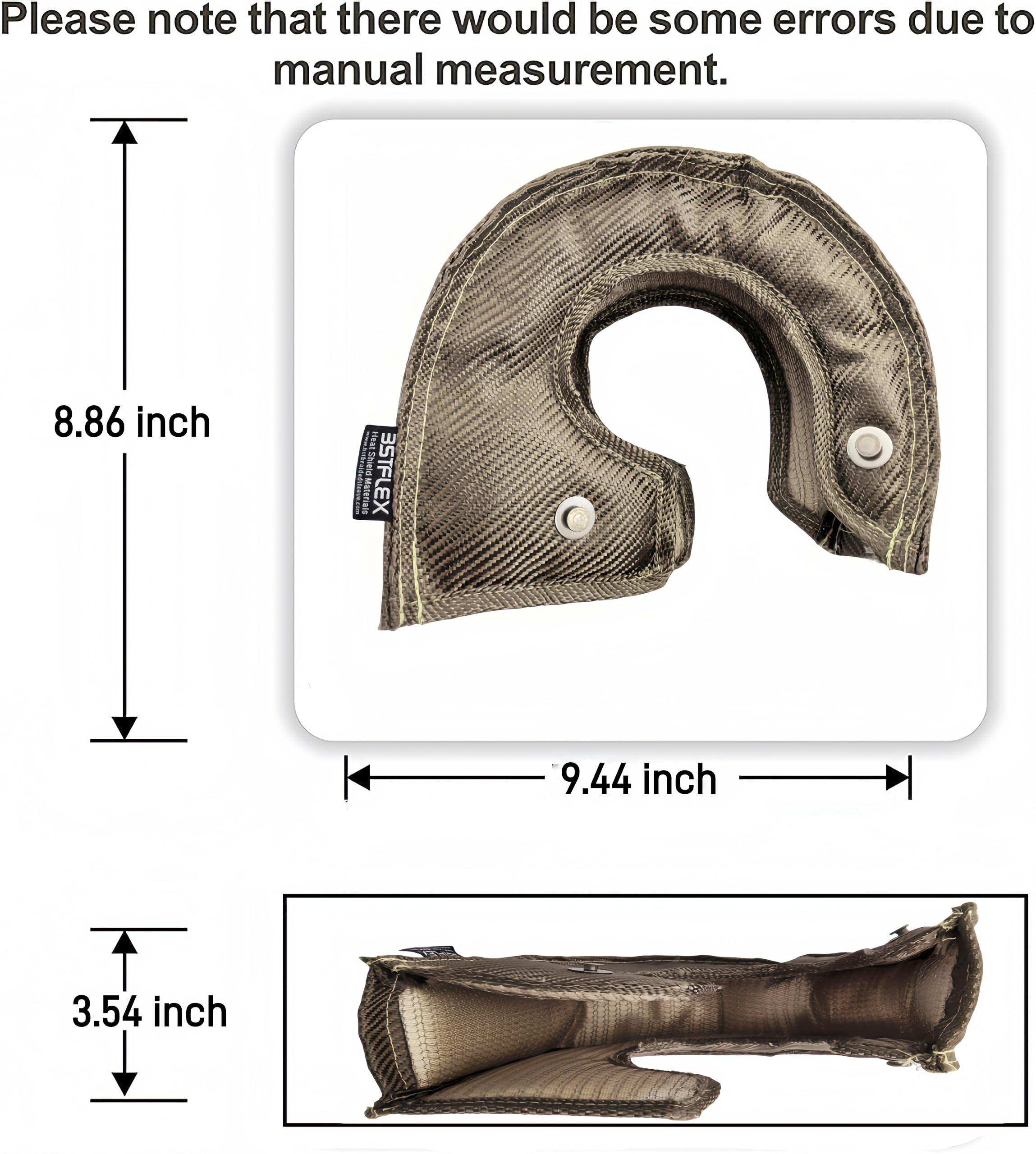 BSTFLEX titanium turbo blanket side view showing compact wrap