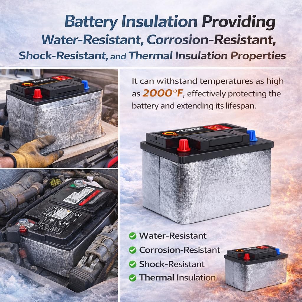 BSTFLEX vibration-dampening wrap minimizes engine shake around batteries.