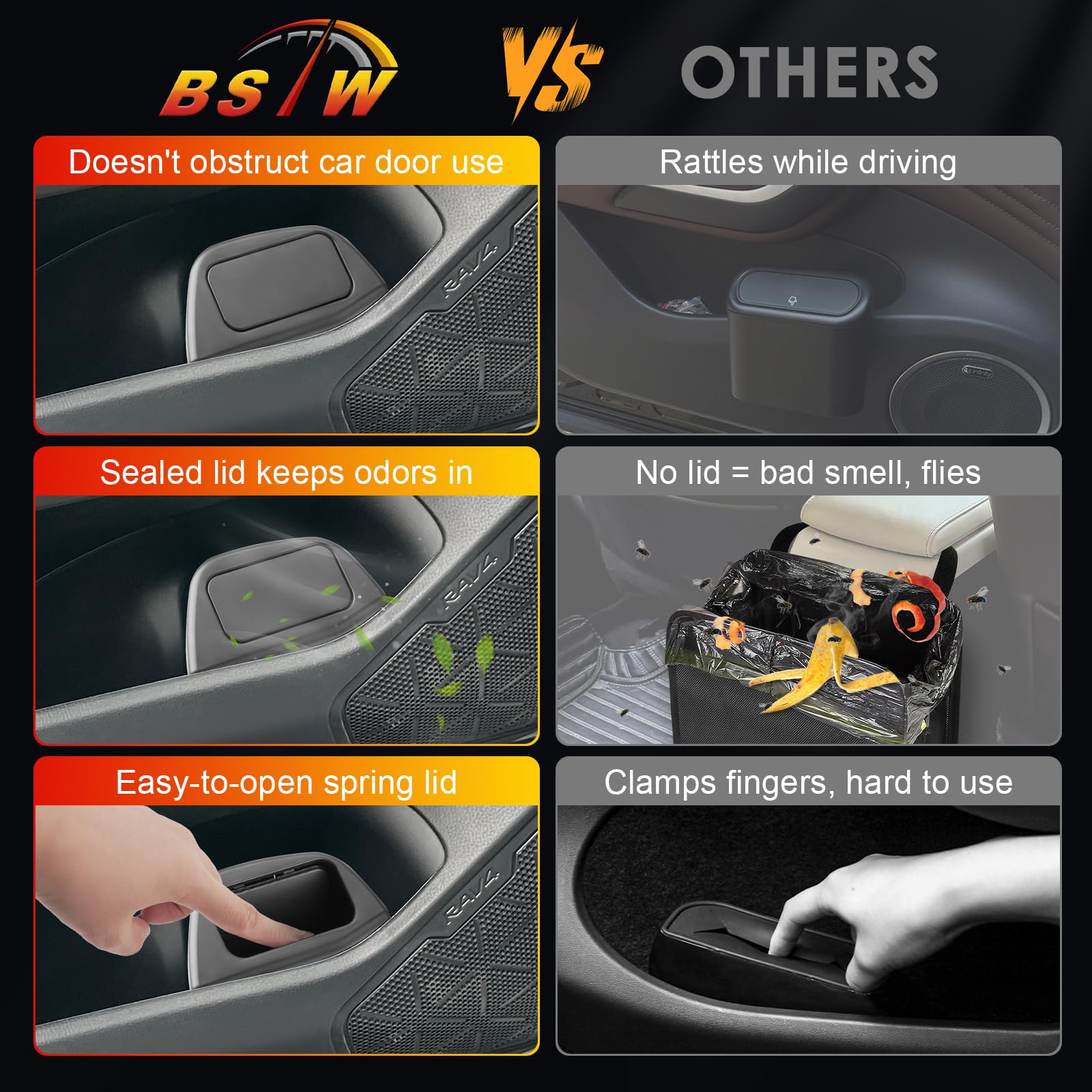 BSTW RAV4 trash-bin-abs-construction lightweight yet durable.