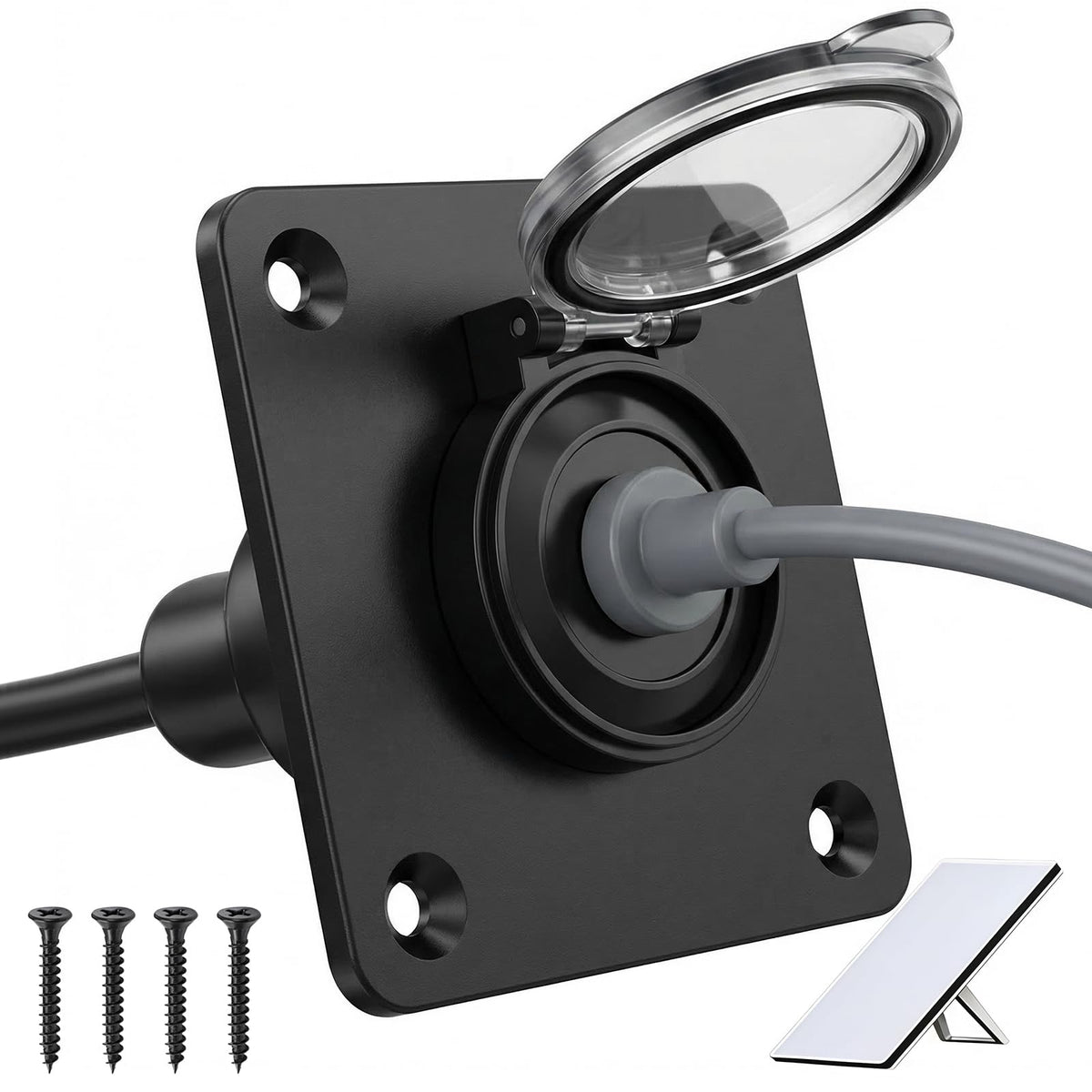 BTOBTYD Starlink Mini wall socket exterior with rugged aluminum housing for RV use