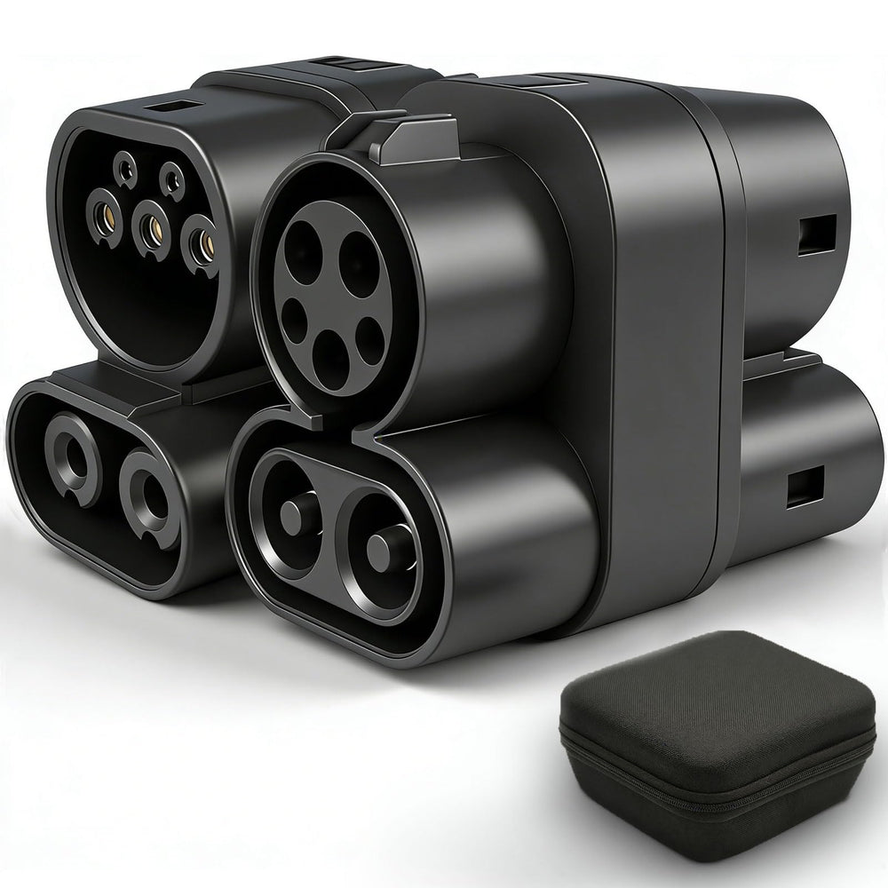 BTUYDTUY CCS1 to CCS2 adapter demonstrating cross‑standard DC charging capability