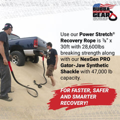 Bubba Rope NexGen Pro Gator-Jaw shackle with high capacity connection
