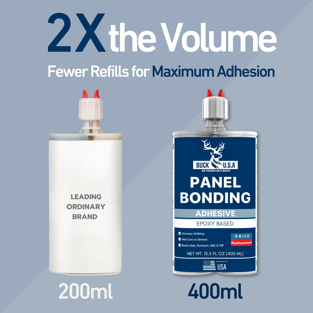 BUCK Panel Bonding Adhesive mixing nozzles for clean, precise dispensing.