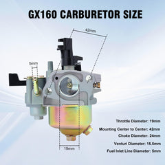 Buckbock 212cc carburetor for Predator 69730 supports power delivery