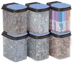 Buddeez transparent stackable bin with clear view of contents for quick access