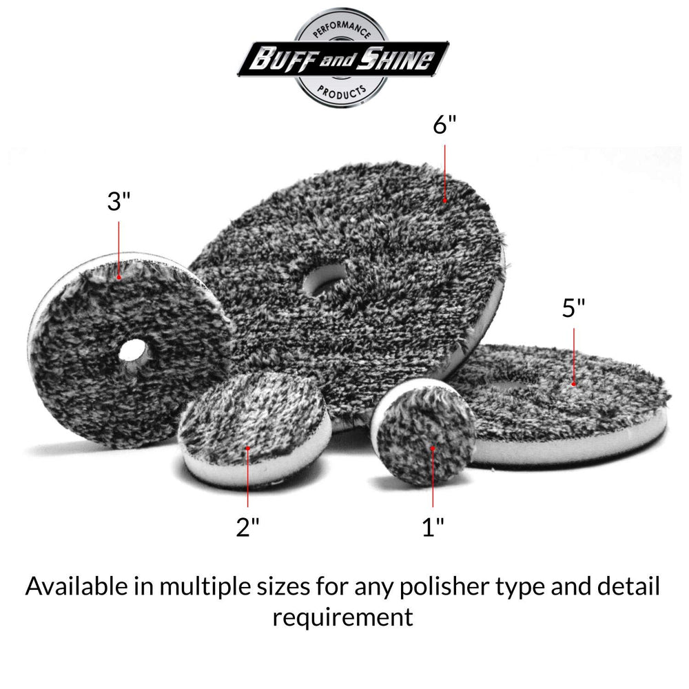 Buff and Shine URO-Fiber pad with backing plate compatibility demonstration.