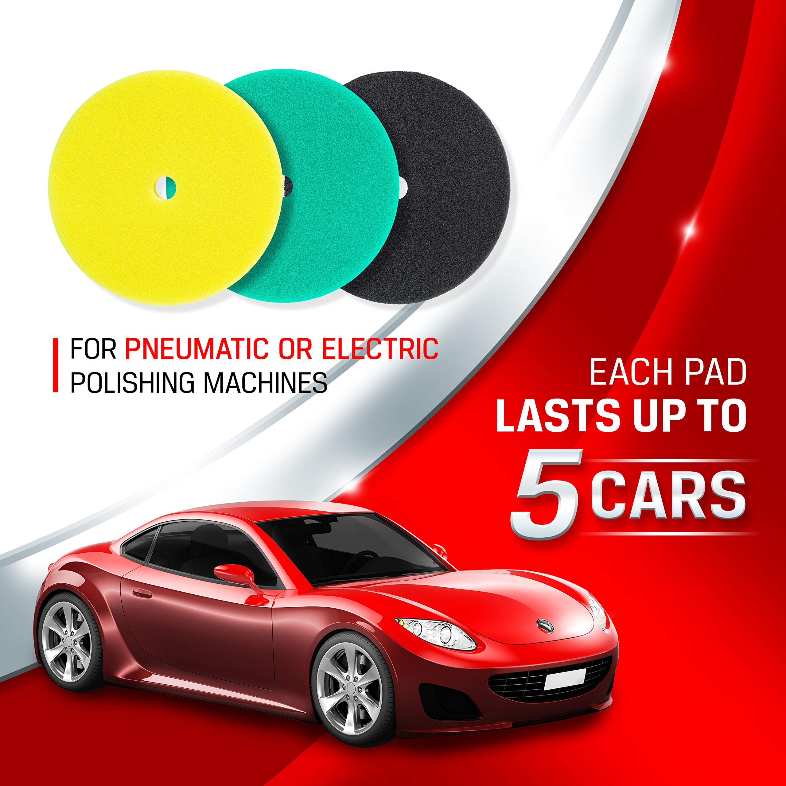 BUFFING HERO car detailing setup compatible with orbital sanders.