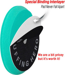 BUFFING HERO 6-inch yellow polishing pad for swirl reduction.