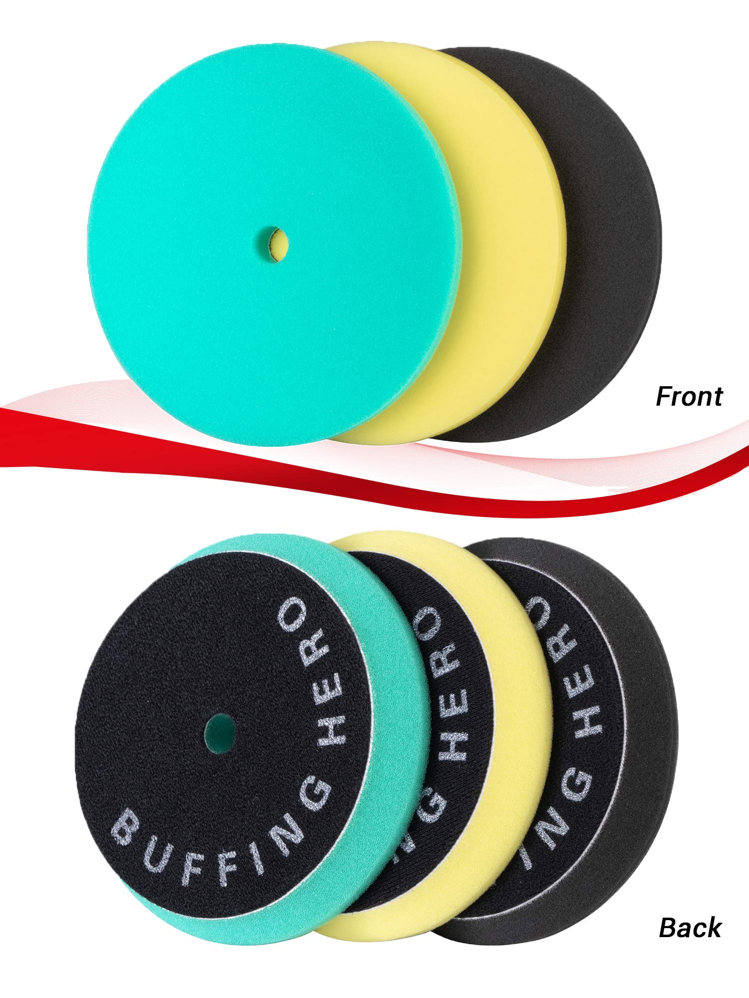 BUFFING HERO secure Velcro back enables easy tool attachment.