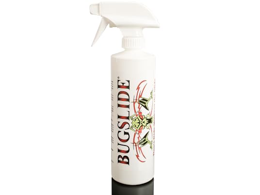 BugSlide Bug Remover Spray bottle front view for all-in-one car cleaning.
