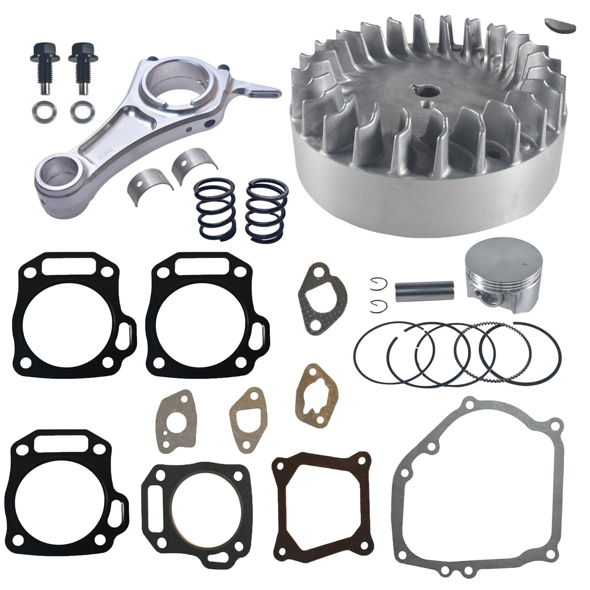 BUHNSS connecting rod for Honda GX200 enhances high rpm reliability.