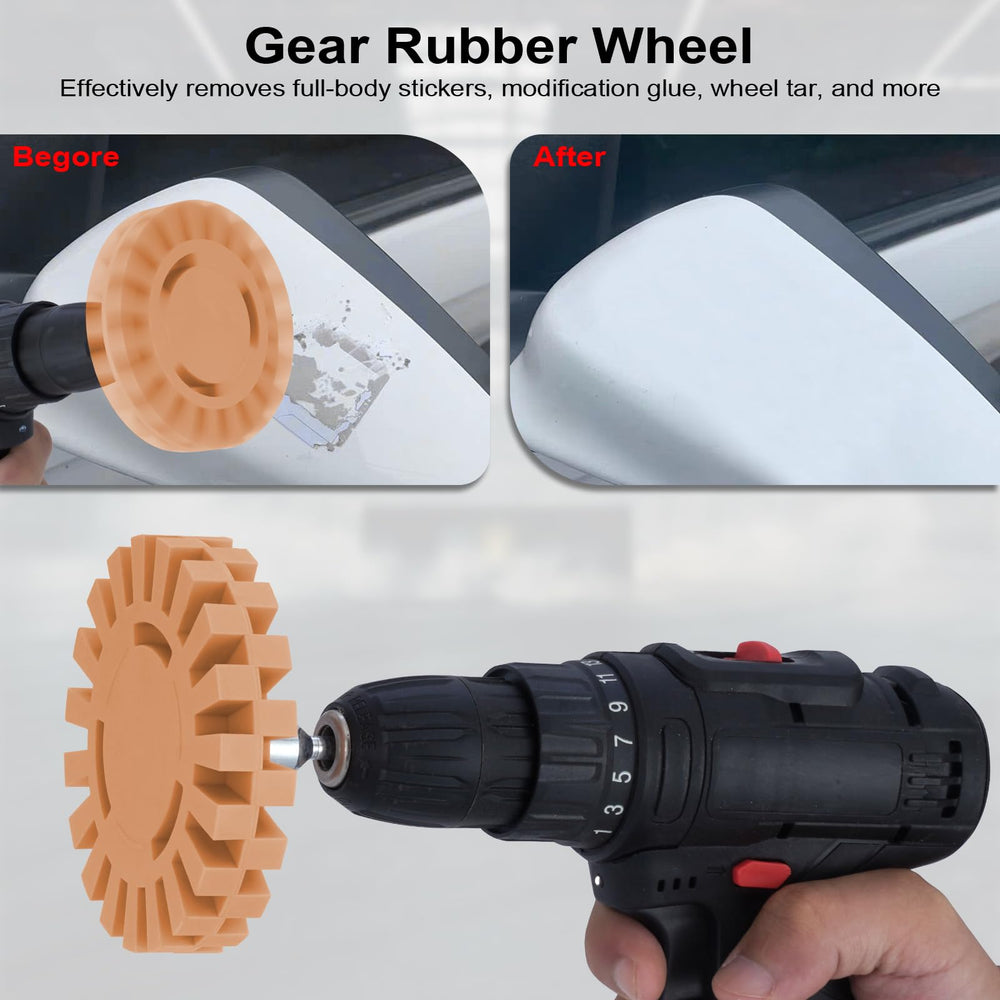 Buhobha Eraser Wheel drill adapters enable quick, tool-free setup