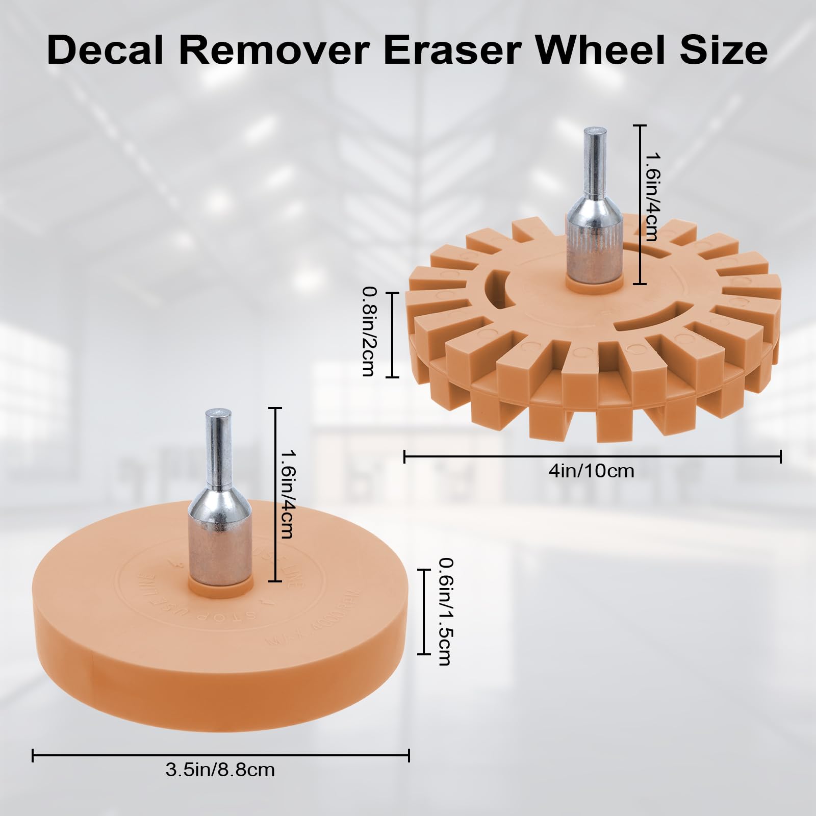 Buhobha Eraser Wheel gear wheel tackles full decals and stubborn adhesives safely