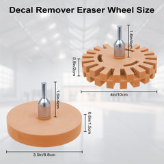 Buhobha Eraser Wheel gear wheel tackles full decals and stubborn adhesives safely