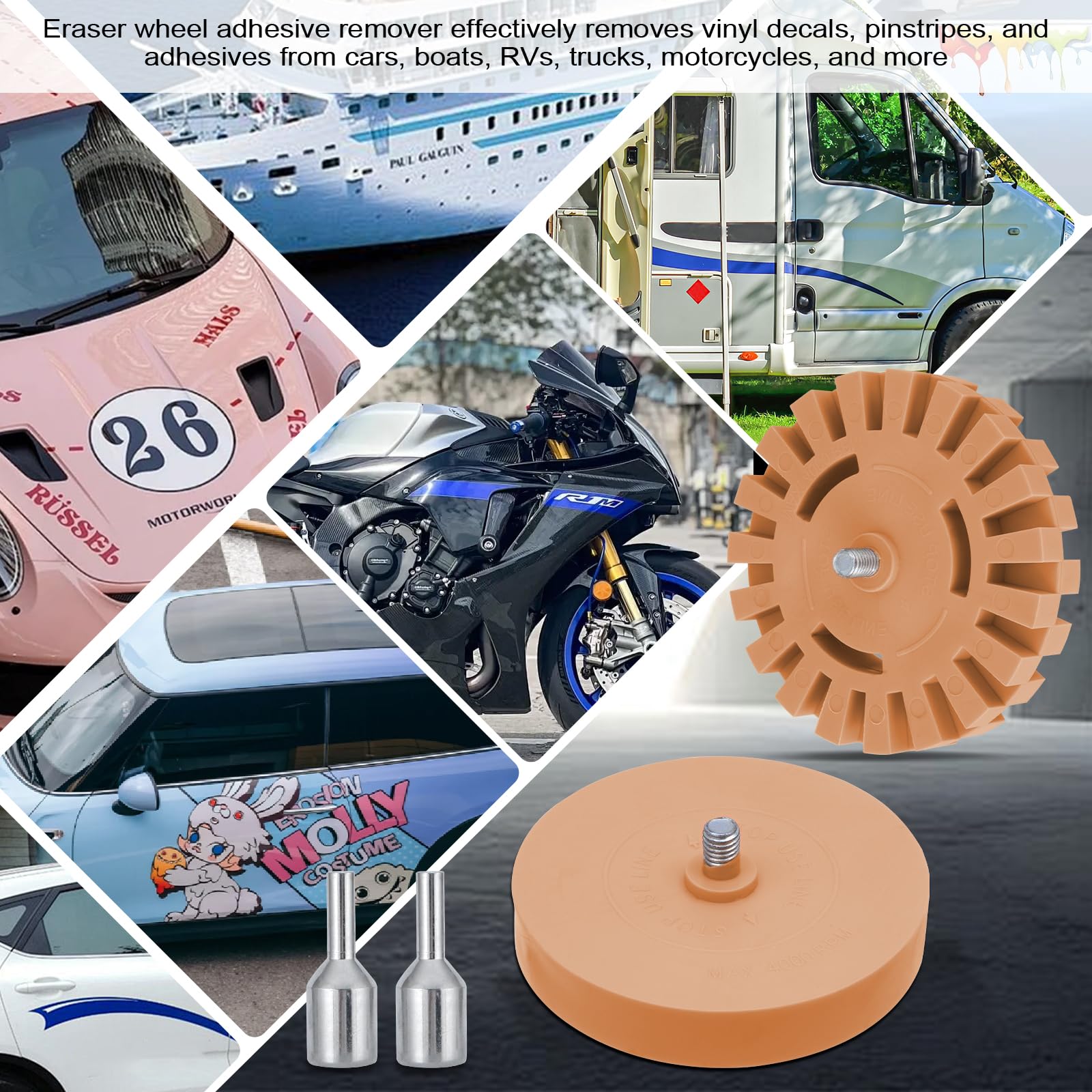 Buhobha Eraser Wheel provides scratch-free decal removal for professionals