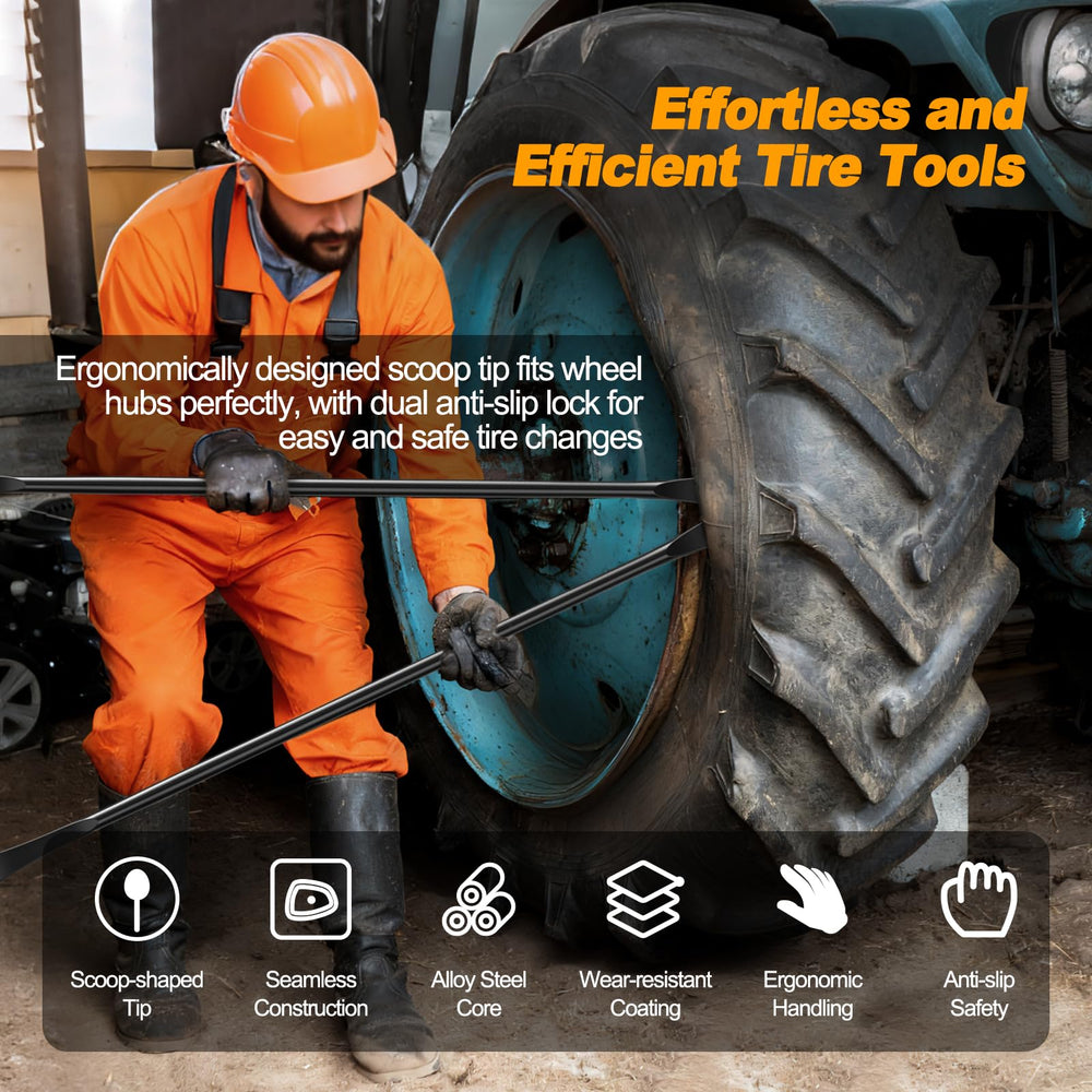 Buhobha tire bar with black powder coating resists rust for durable use