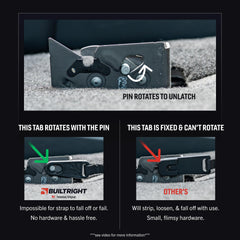 BuiltRight rear-seat access behind-seat storage for organized, easy retrieval.