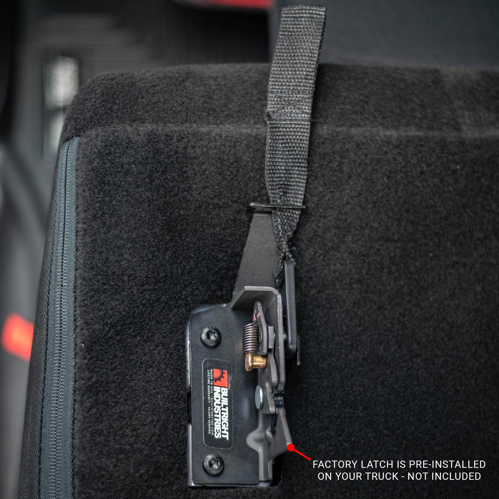 BuiltRight F-Series compatibility across SuperCab and SuperCrew with driver-side latch.
