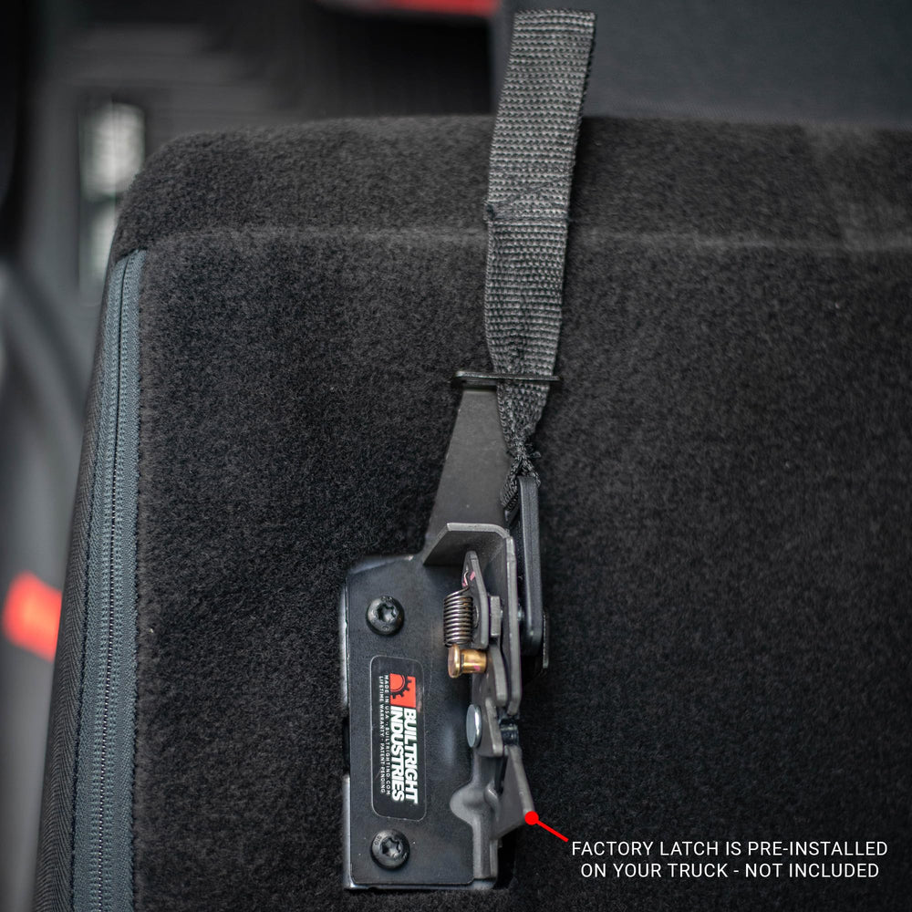 BuiltRight F-Series compatibility across SuperCab and SuperCrew with driver-side latch.