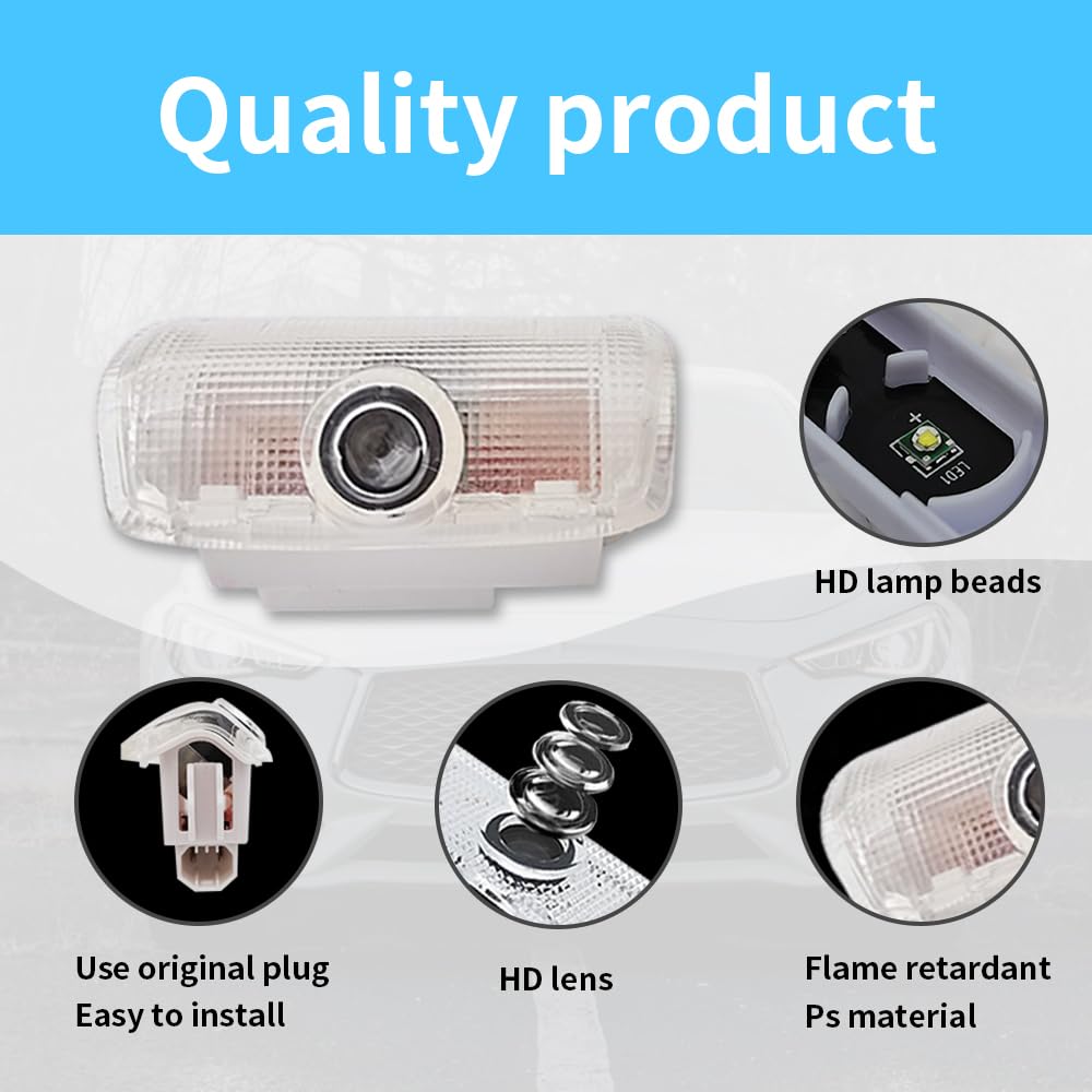 BuJinZeTui two-pack LED door projectors ideal for luxury car styling.
