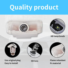 BuJinZeTui two-pack LED door projectors ideal for luxury car styling.