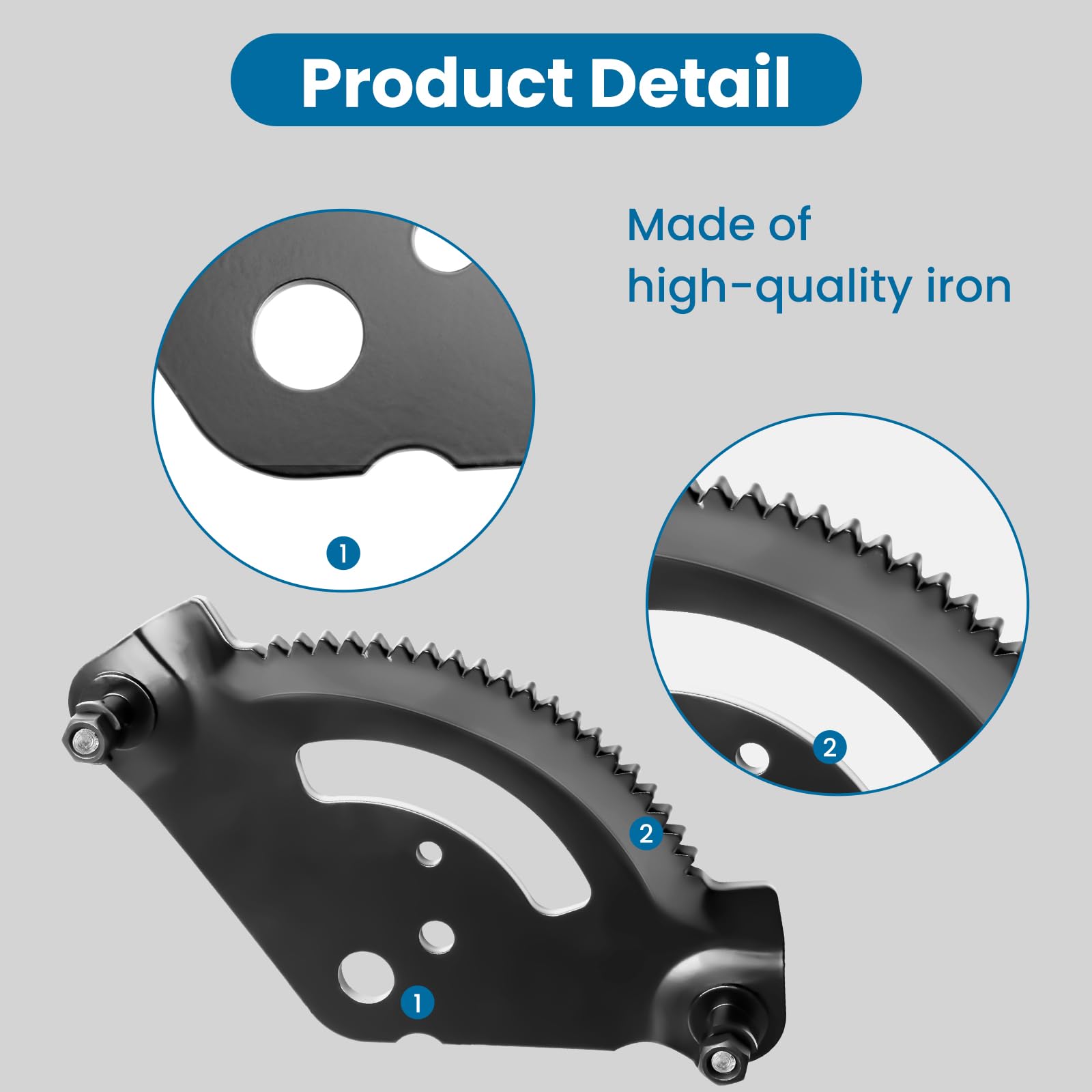 Bularie assembly kit with pinion, bushing, bolt, and nut