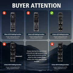 BULIAZY power window switch front driver side for Chevrolet Silverado, direct plug-and-play.