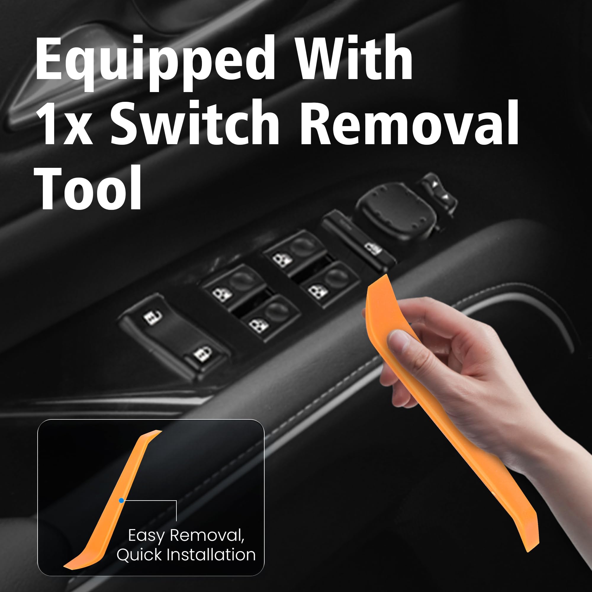 BULIAZY 15883323 front driver side window switch for GMC Yukon XL, robust design.