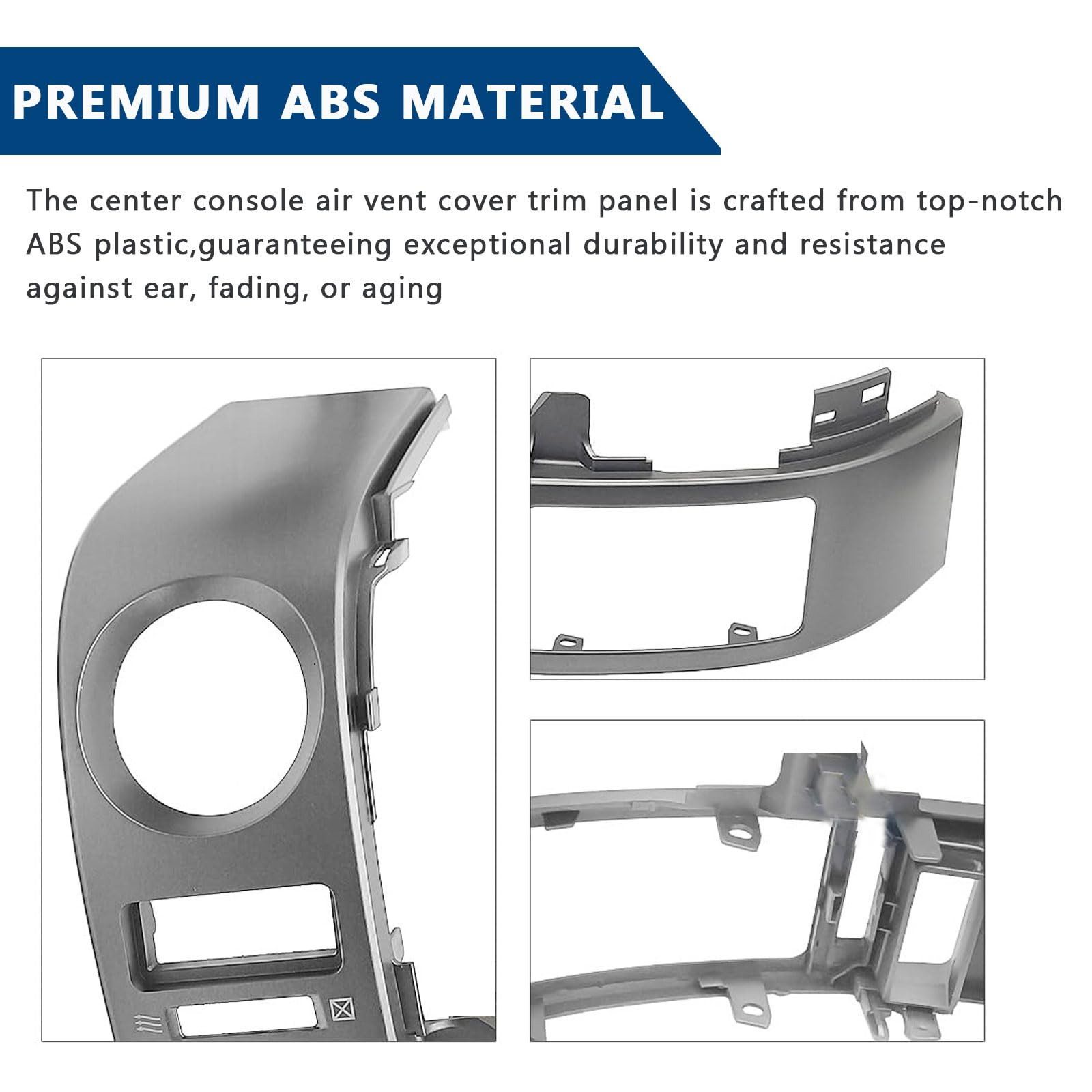 BULIAZY vent trim ABS material boosts durability and UV resistance.
