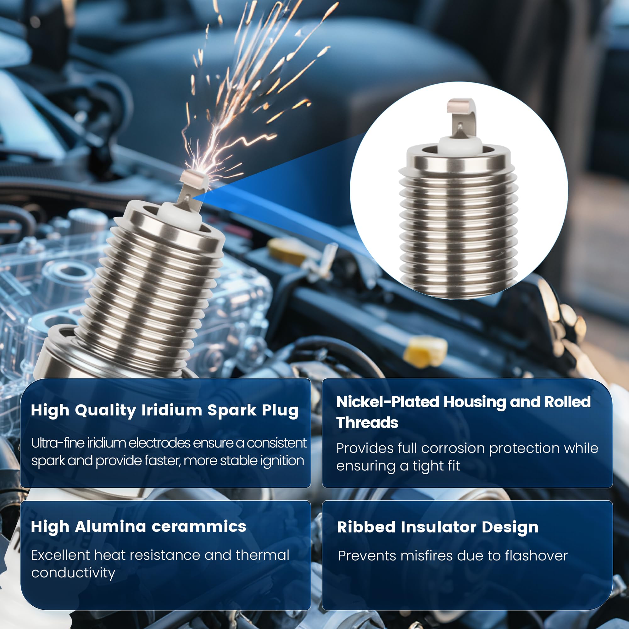 BULIAZY coil pack for Honda Ridgeline 3.5L supports steady power