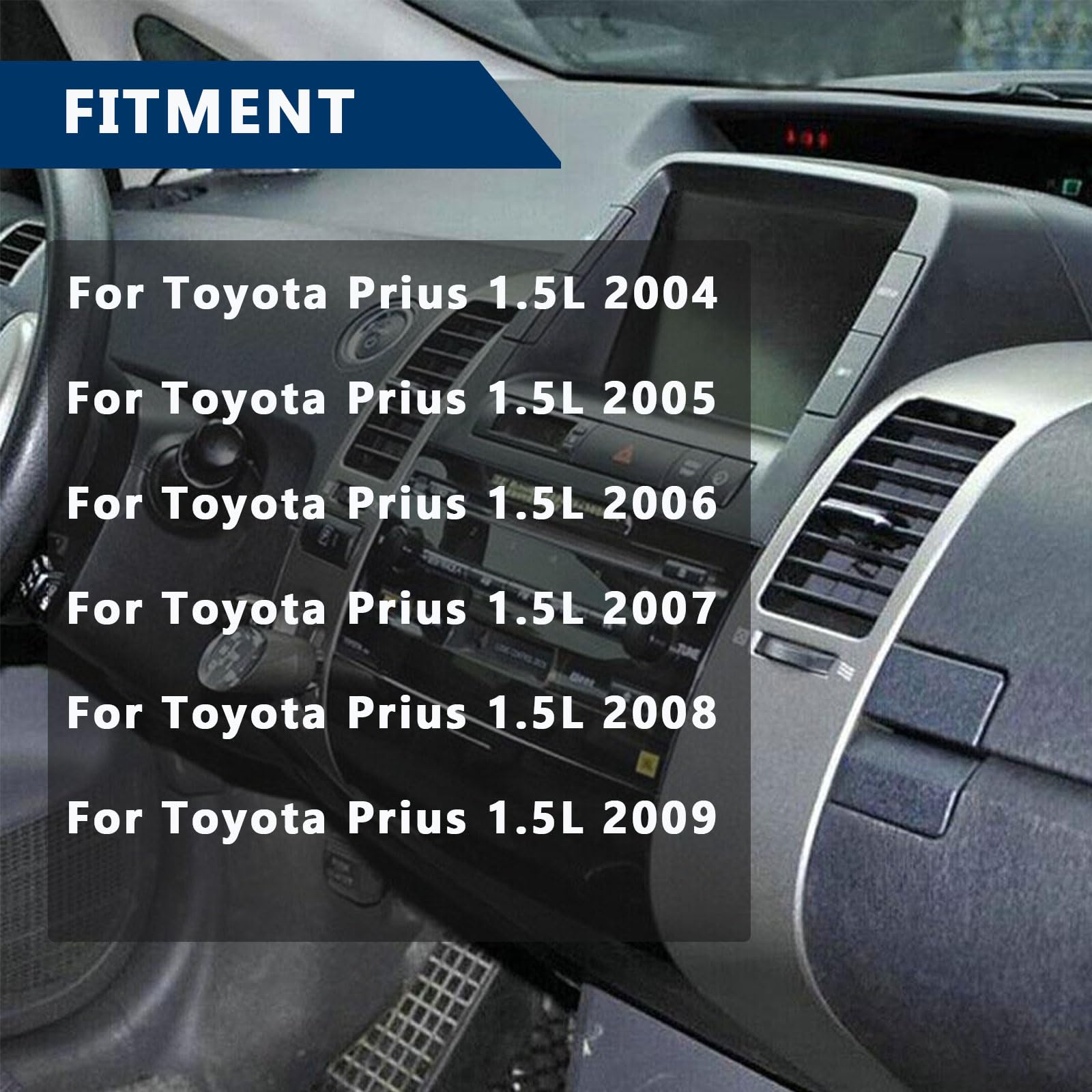 BULIAZY Prius center vent trim updates the dashboard with a premium feel.