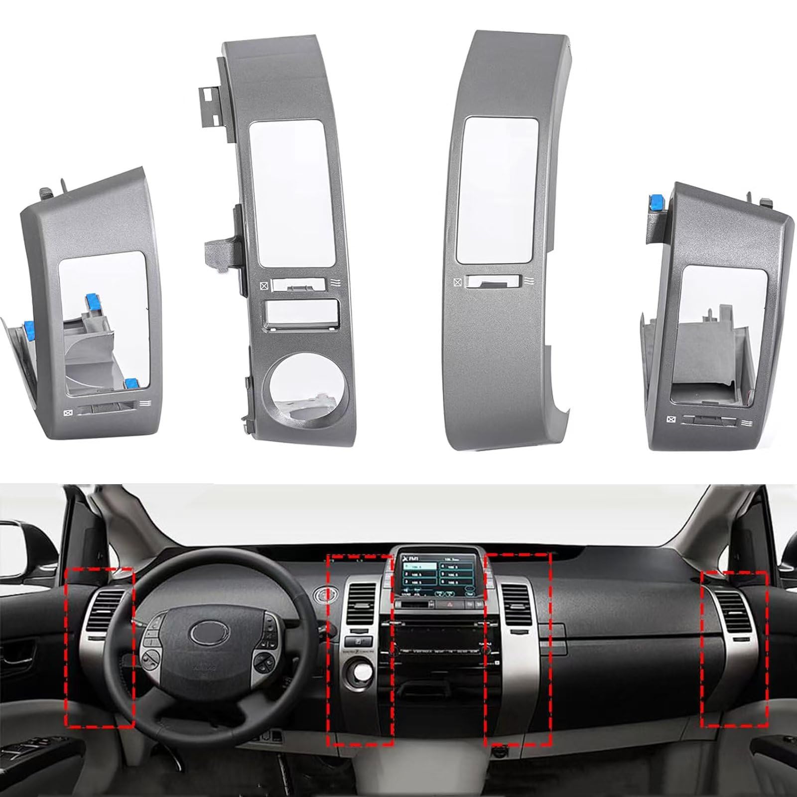 BULIAZY Prius left vent trim enhances fit and interior finish.