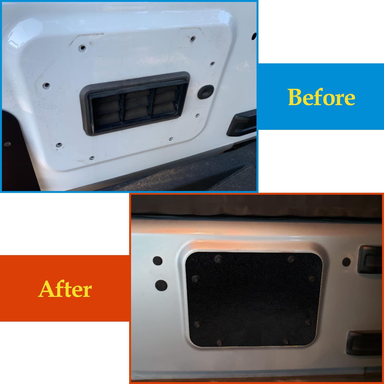 Buling Wrangler tailgate-durable-rubber-plugs-set seals openings against debris.