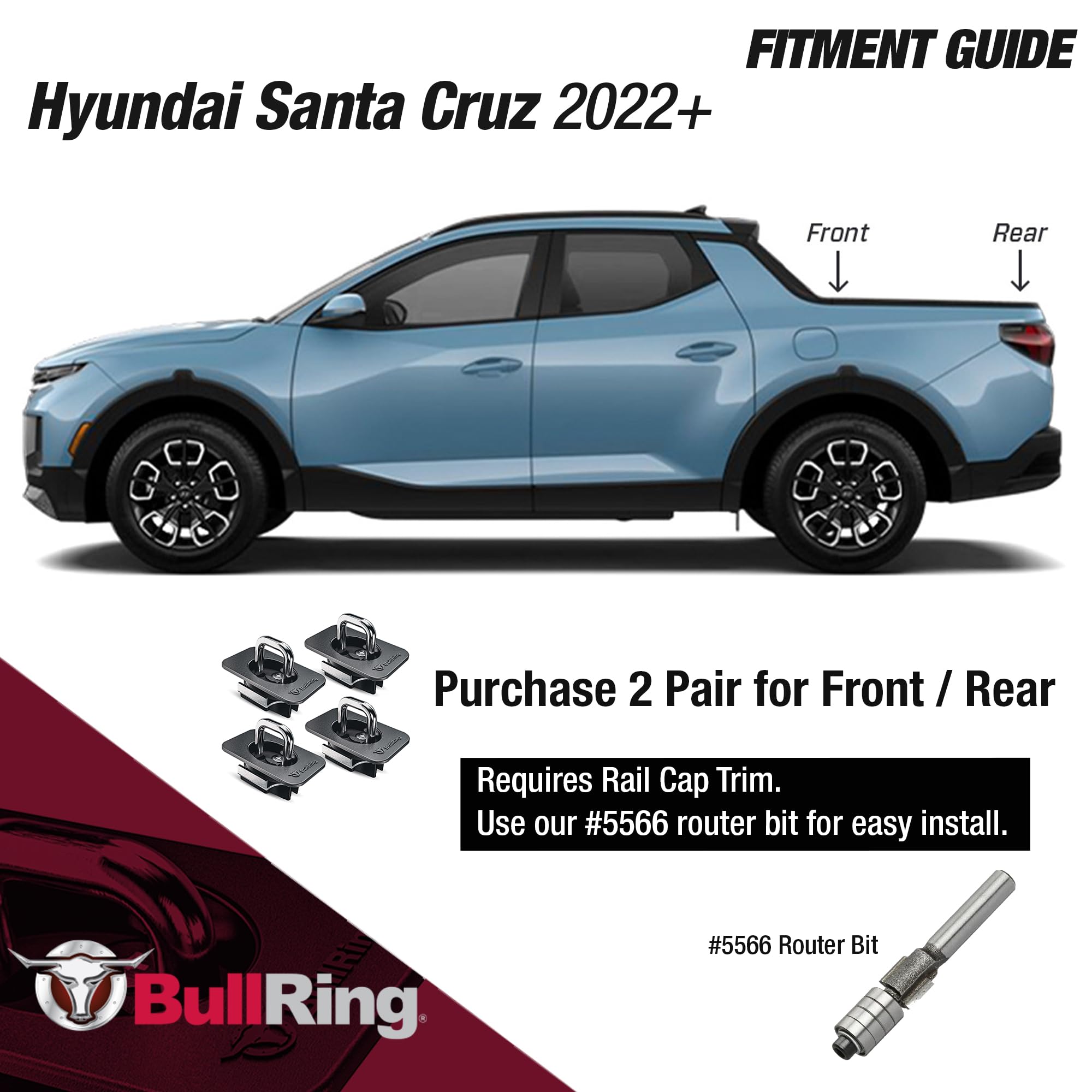 Bull Ring 1,000 lb capacity supports heavy loads and secure tie-downs.